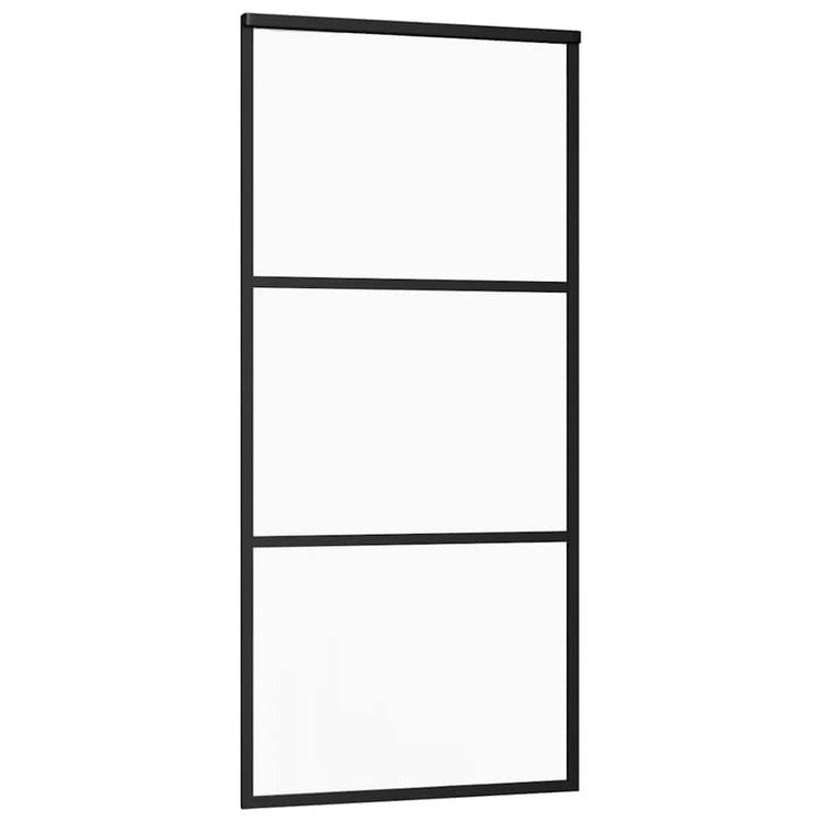 Vidaxx porte coulissante 90x205 cm verre ESG et aluminium noir