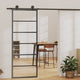 Vidaxl Porte coulissante 76x205 cm Verre ESG et noir en aluminium