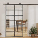 Vidaxl Porte coulissante 102x205 cm Verre ESG et noir en aluminium