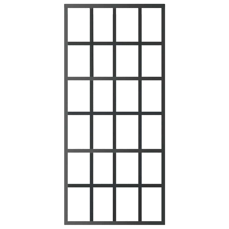 Vidaxl Porte coulissante 90x205 cm Verre ESG et noir en aluminium