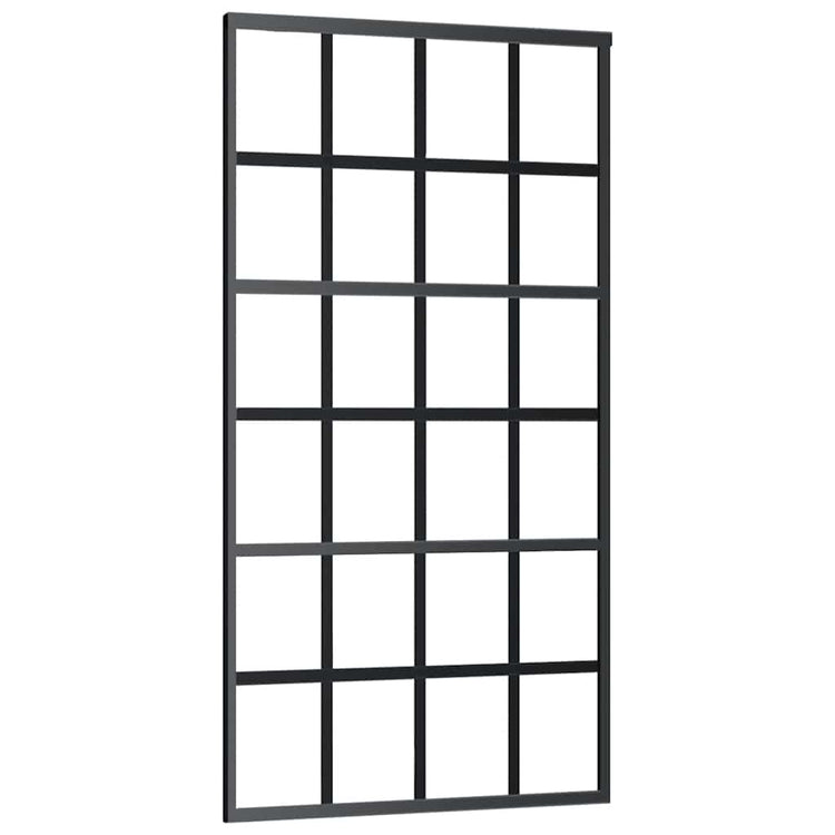 Vidaxl Porte coulissante 102x205 cm Verre ESG et noir en aluminium