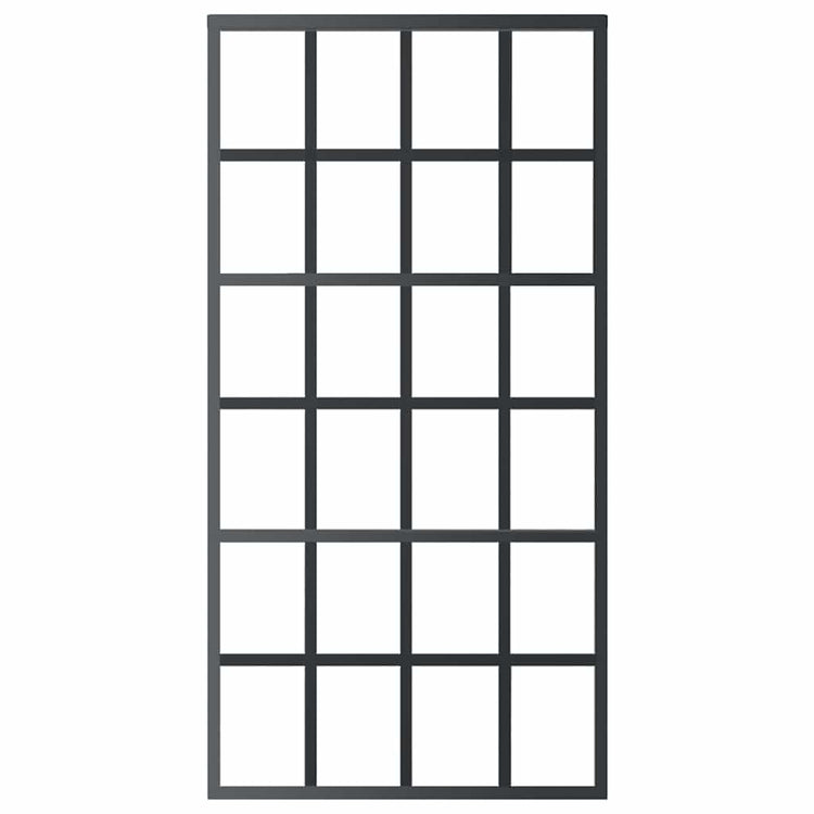 Vidaxl Porte coulissante 102x205 cm Verre ESG et noir en aluminium