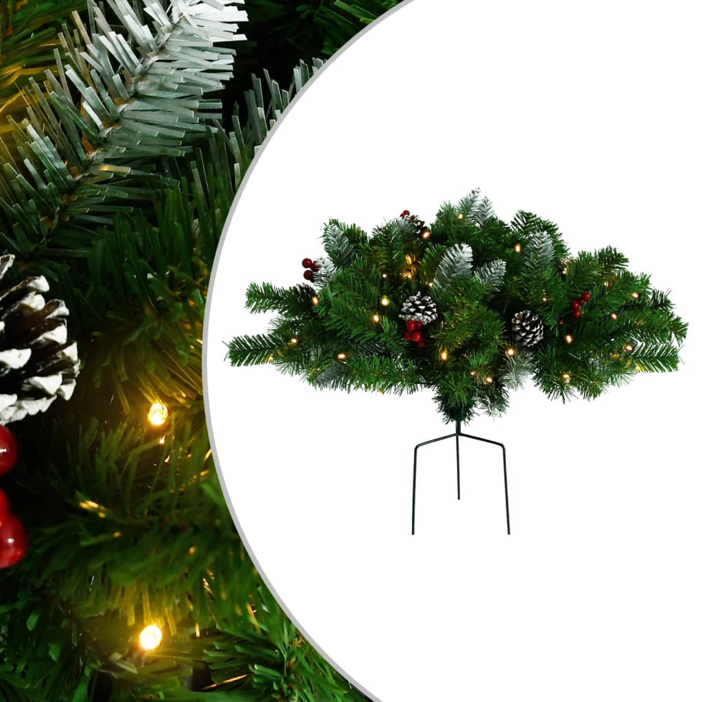 Décoration de Noël Vidaxl avec éclairage de 40 cm en PVC vert
