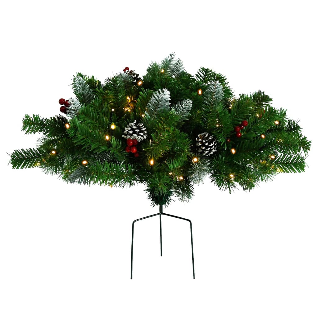 Décoration de Noël Vidaxl avec éclairage de 40 cm en PVC vert