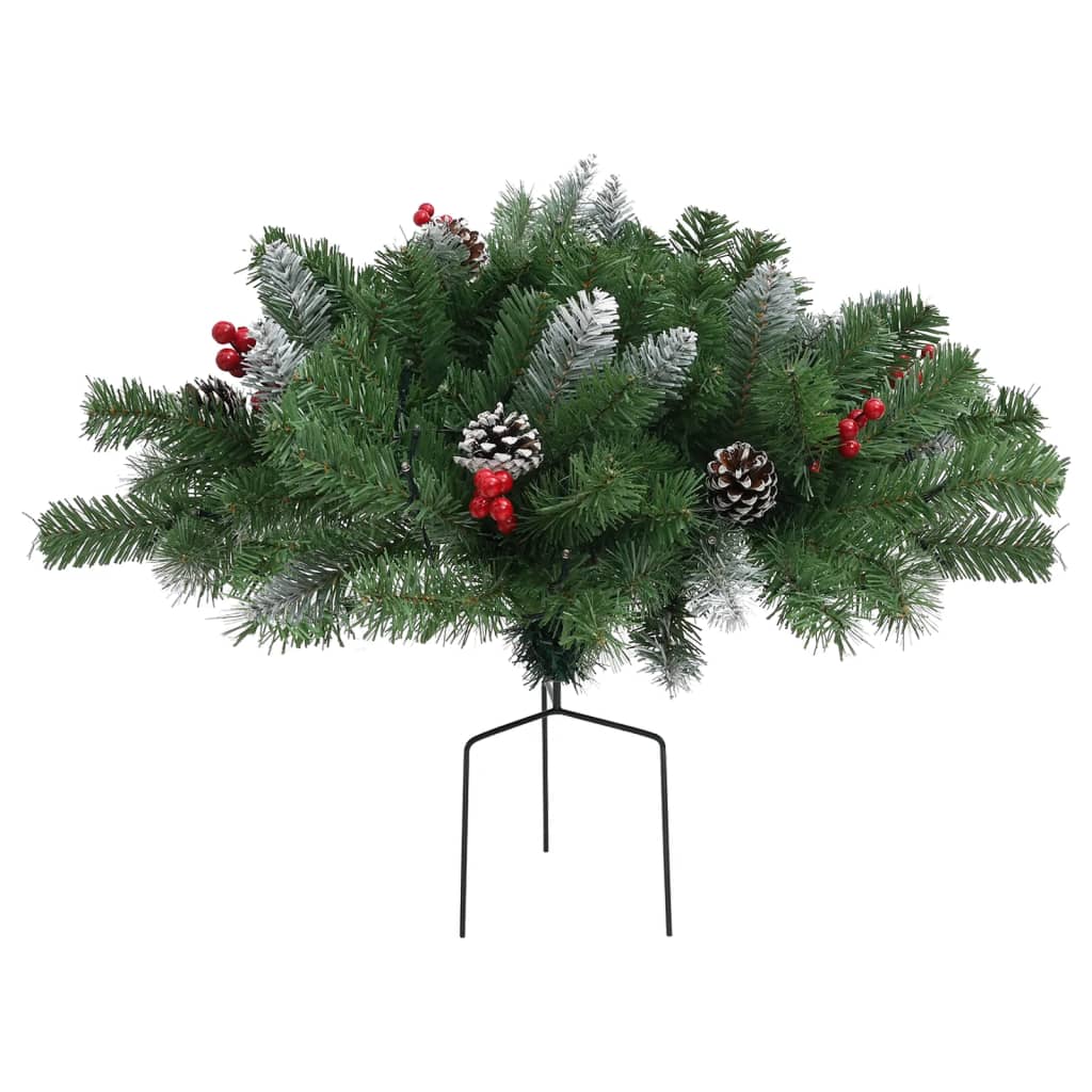 Décoration de Noël Vidaxl avec éclairage de 40 cm en PVC vert
