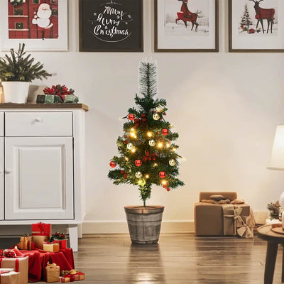 Vidaxl Tuinkerst Trees 2 ST avec éclairage 76 cm PVC
