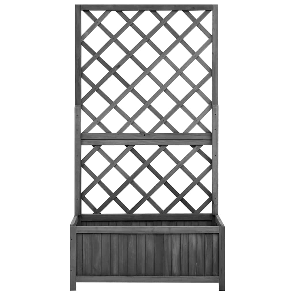 Vidaxl latwerkplantenbak 70x30x135 cm pin solide noir