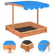 Boîte à sable Vidaxl avec toit réglable 115x115x115 cm Pinehout