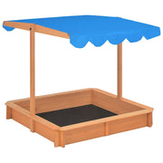 Boîte à sable Vidaxl avec toit réglable 115x115x115 cm Pinehout - afbeelding 2