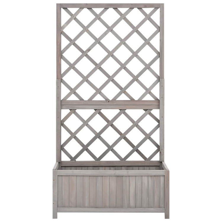 Vidaxl latwerkplantenbak 70x30x135 cm en pin massif gris