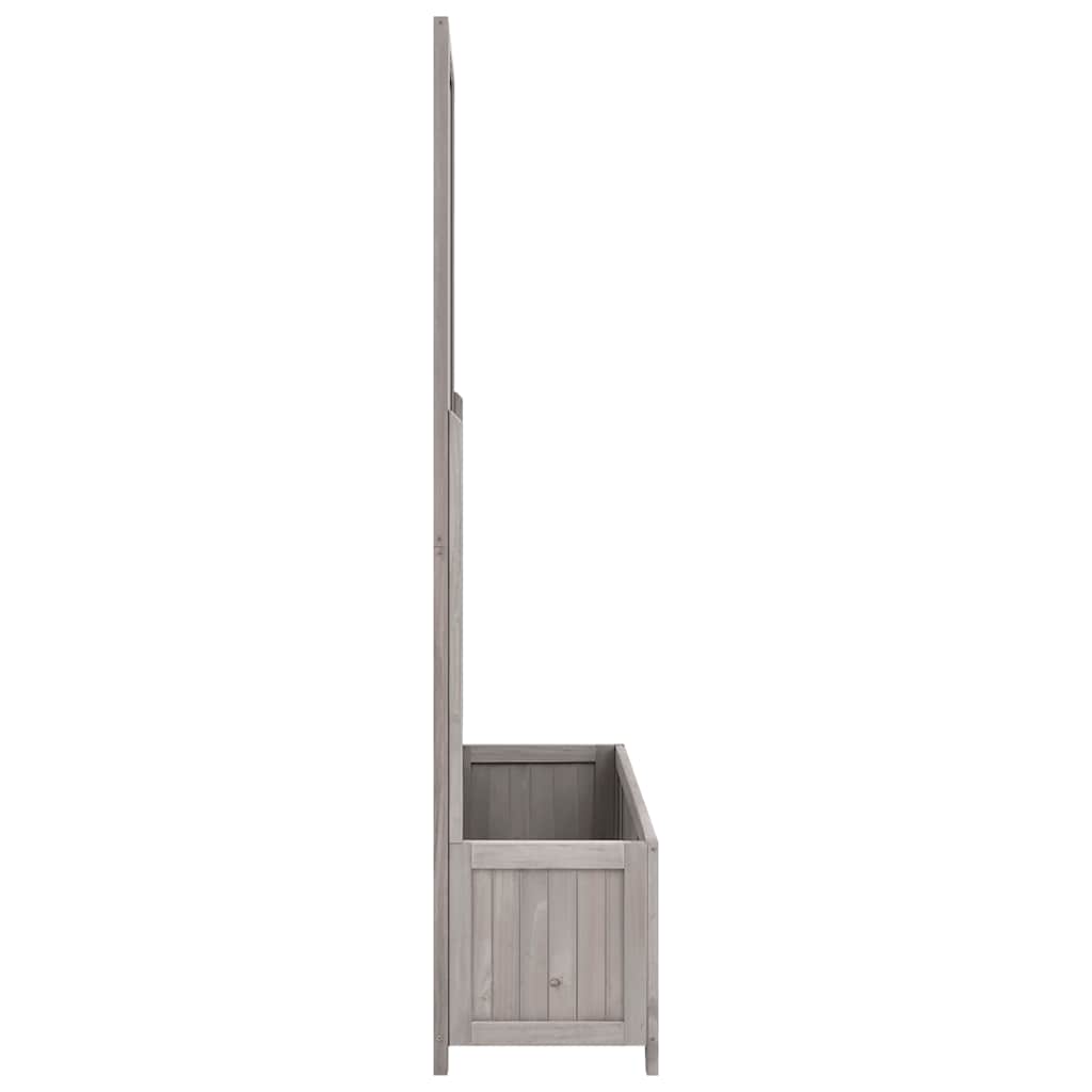 Vidaxl latwerkplantenbak 70x30x135 cm en pin massif gris