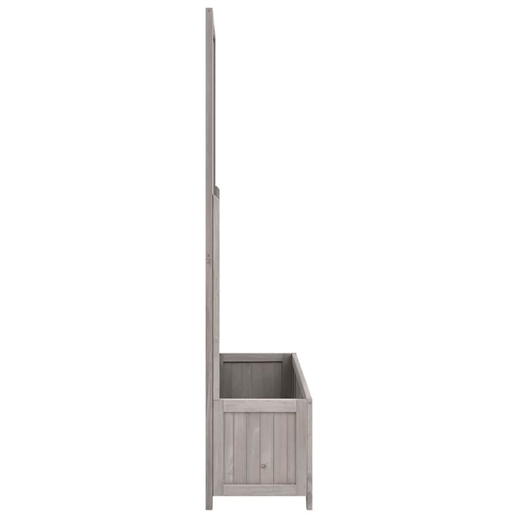 Vidaxl latwerkplantenbak 70x30x135 cm en pin massif gris