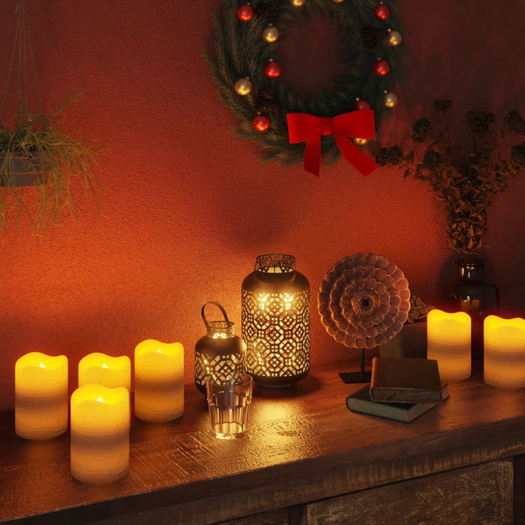 Bougies à LED Vidaxl 24 ST sans flamme avec télécommande blanche chaude