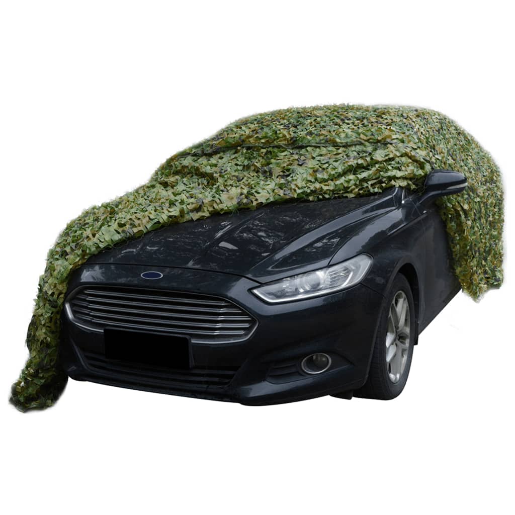 Vidaxl camoufagenet avec sac de rangement 5x7 m vert