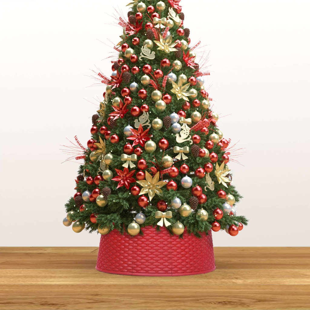 Vidaxl Jupe d'arbre de Noël Ø54x19,5 cm rouge