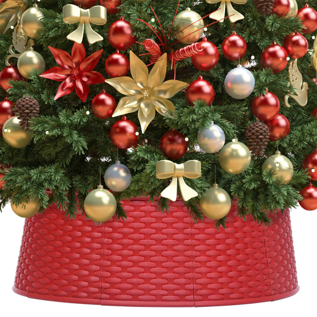 Vidaxl Jupe d'arbre de Noël Ø54x19,5 cm rouge