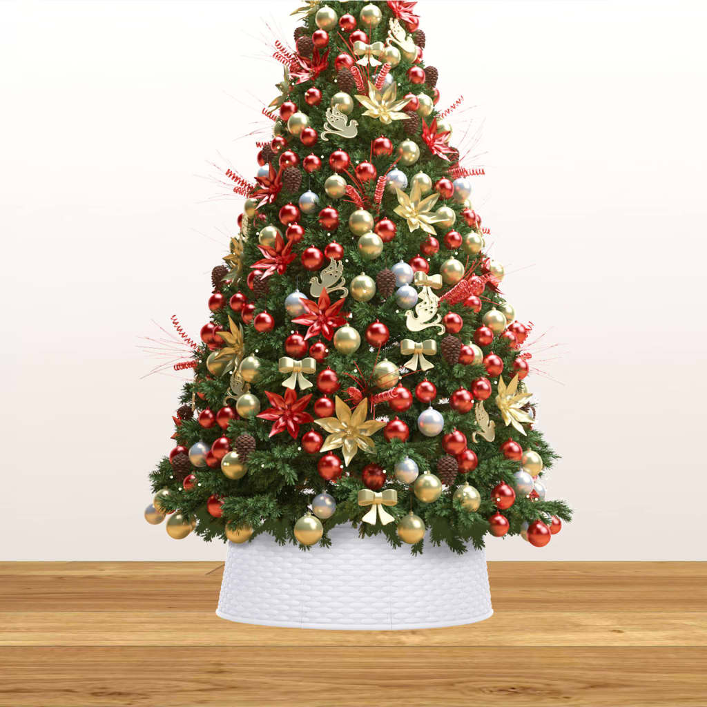 Vidaxl Jupe d'arbre de Noël Ø54x19,5 cm blanc