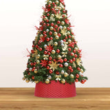 Vidaxl Jupe d'arbre de Noël Ø65x19,5 cm rouge - afbeelding 3