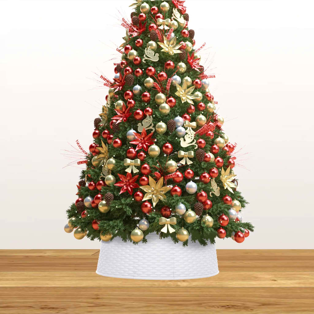Vidaxl Jupe d'arbre de Noël Ø65x19,5 cm blanc