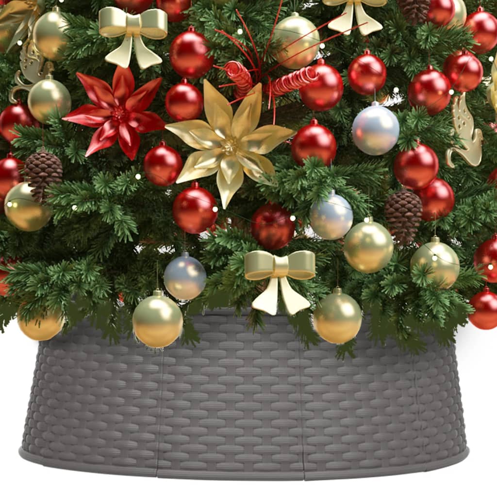 Vidaxl Jupe d'arbre de Noël Ø65x19,5 cm brun