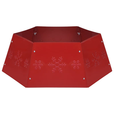 Vidaxl Jupe d'arbre de Noël Ø68x25 cm rouge