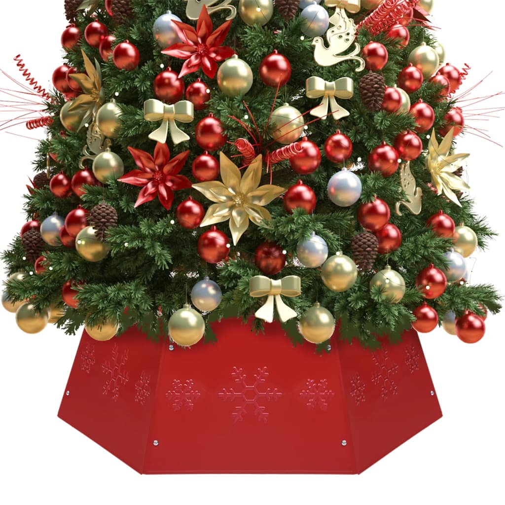 Vidaxl Jupe d'arbre de Noël Ø68x25 cm rouge