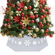 Vidaxl Jupe d'arbre de Noël Ø68x25 cm argent et blanc