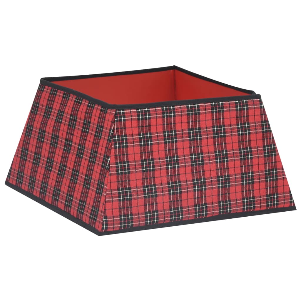 Vidaxl Jupe d'arbre de Noël 48x48x25 cm rouge et noir