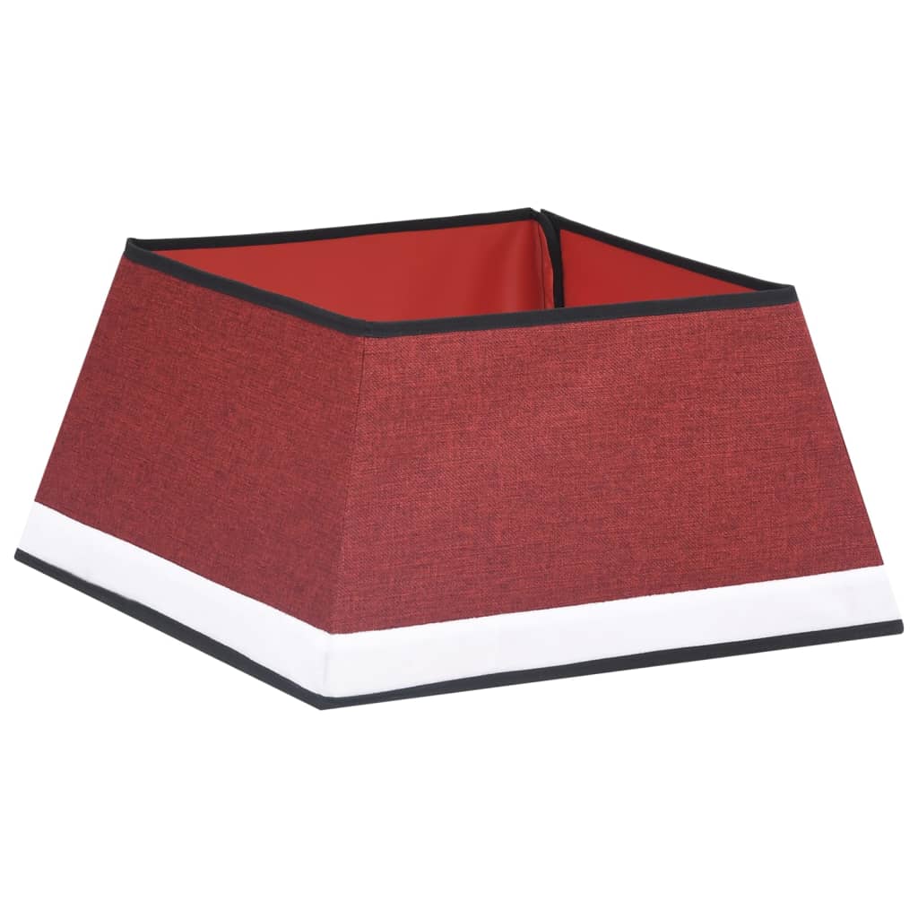 Vidaxl Jupe d'arbre de Noël 48x48x25 cm rouge et blanc
