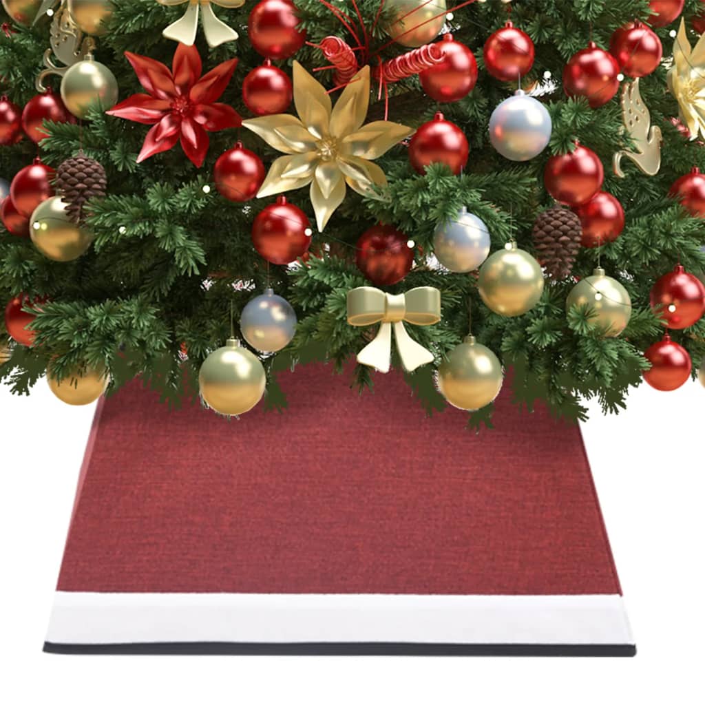 Vidaxl Jupe d'arbre de Noël 48x48x25 cm rouge et blanc