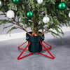 Support d'arbre de Noël Vidaxl 46x46x19 cm vert et rouge
