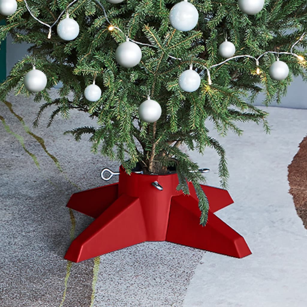 Support d'arbre de Noël Vidaxl 55.5x55.5x15 cm rouge