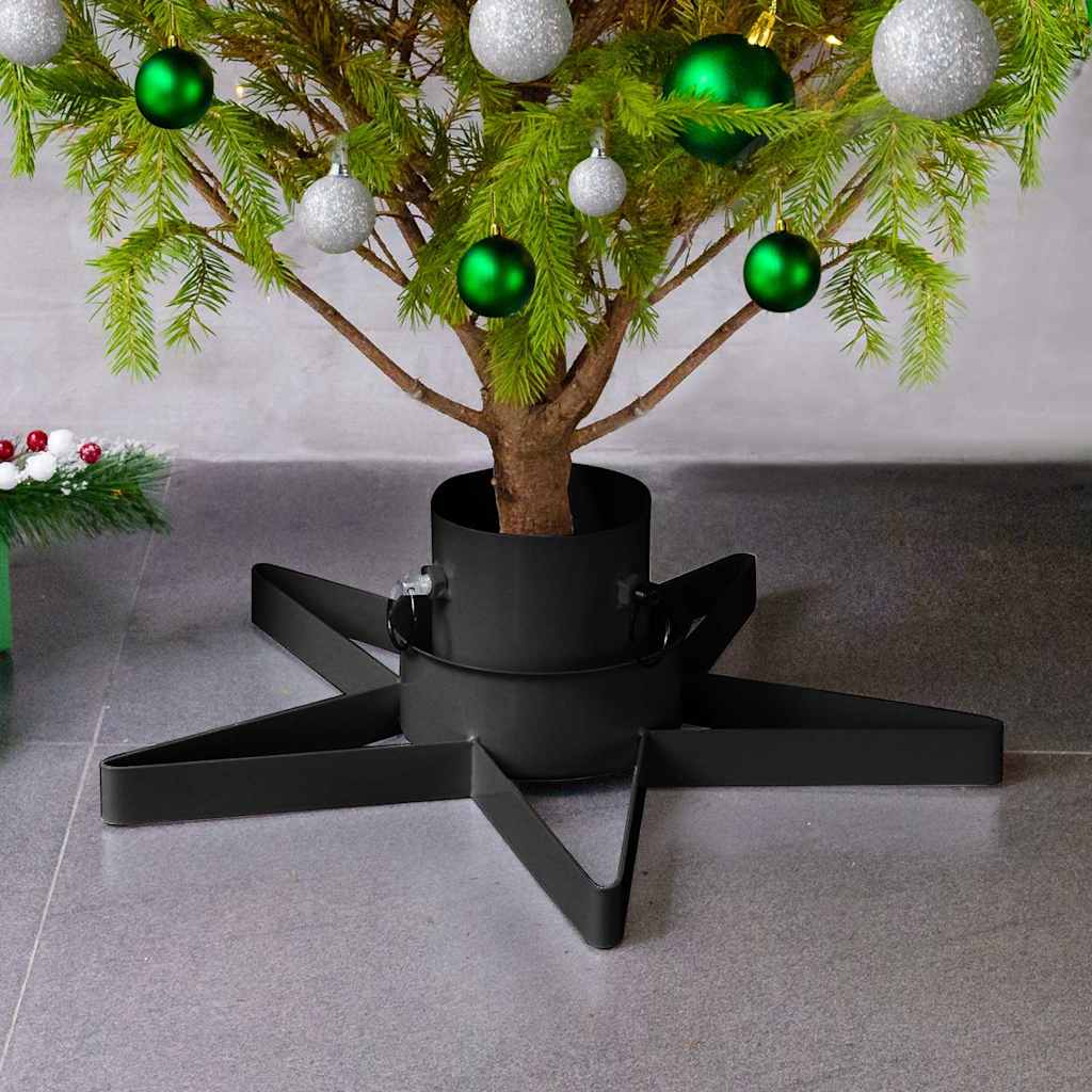 Support d'arbre de Noël Vidaxl 47x47x13,5 cm noir