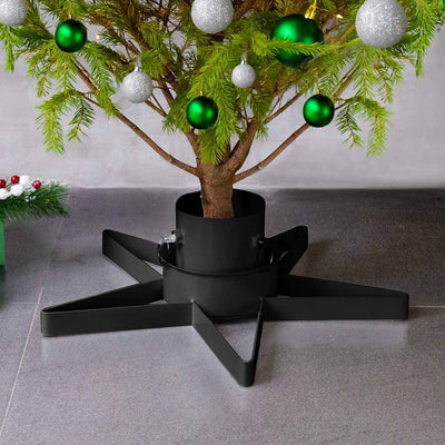 Support d'arbre de Noël Vidaxl 47x47x13,5 cm noir