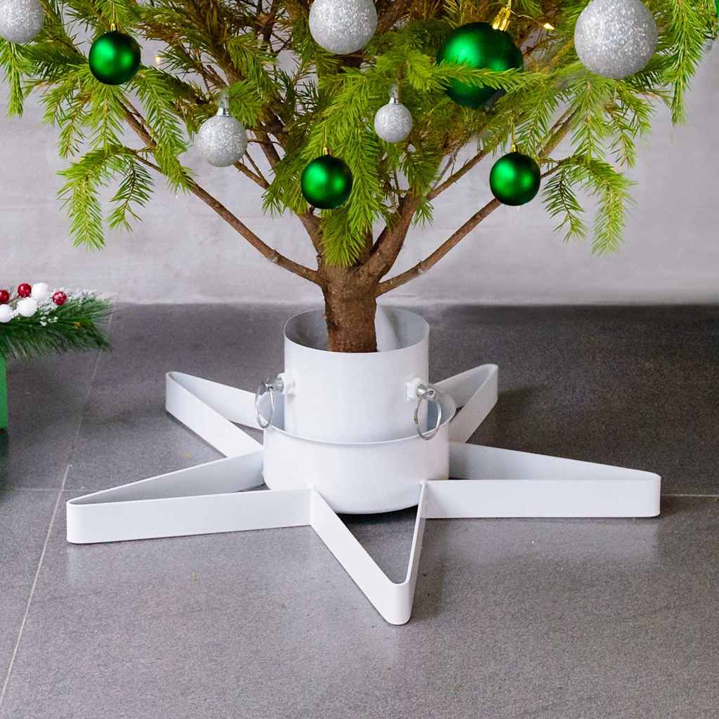 Support d'arbre de Noël Vidaxl 47x47x13,5 cm blanc