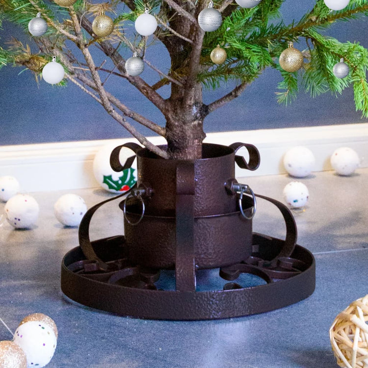 Vidaxl Christmas Tree Stand dans un style antique 29x29x15,5 cm coloré en cuivre
