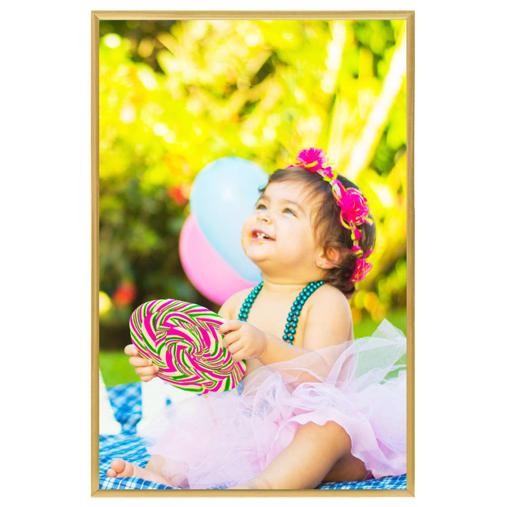 Vidaxl Photo Frames 3 PCS pour le tableau 21x29.7 cm MDF Gold Colored