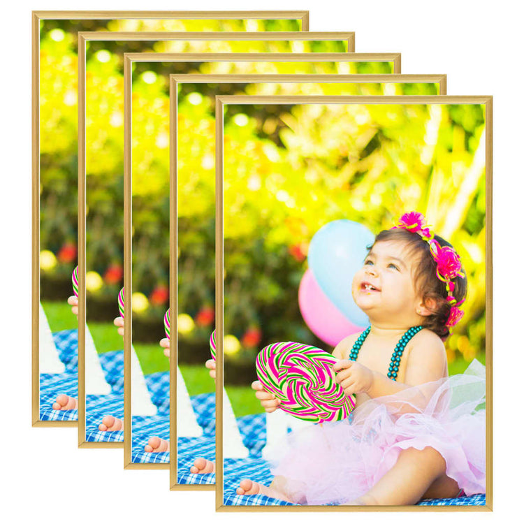 Vidaxl Photo Frames 5 PCS pour le mur ou le tableau 59.4x84 cm MDF or coloré