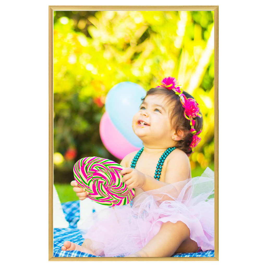 Vidaxl Photo Frames 5 PCS pour mur 70x90 cm MDF Gold coloré