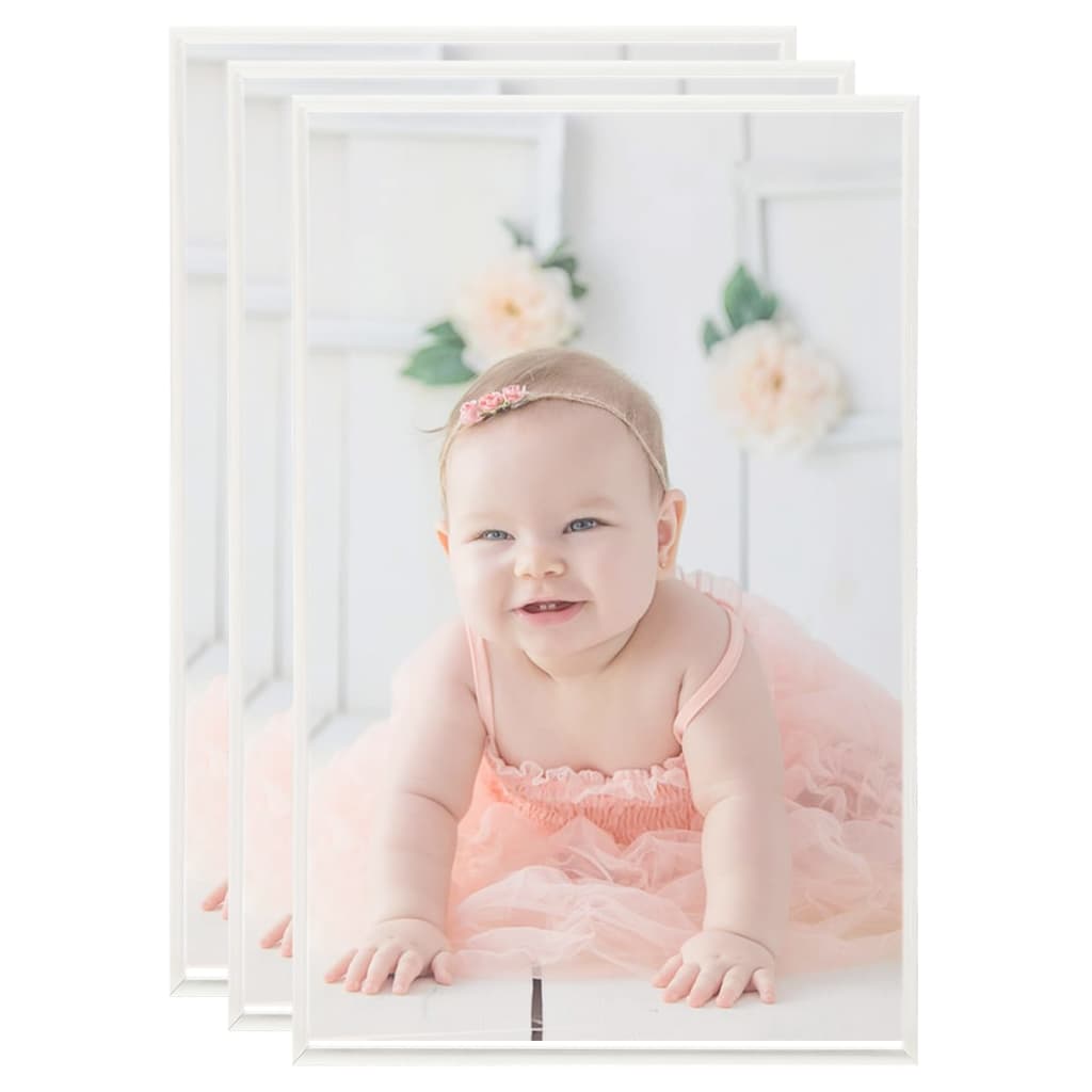 Vidaxl Photo Frames 3 PCS pour le tableau 10x15 cm MDF Silver Colored