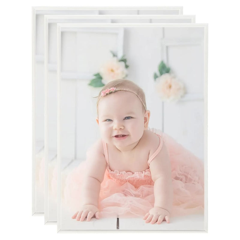 Vidaxl Photo Frames 3 PCS pour le mur ou le tableau 18x24 cm MDF en argent coloré