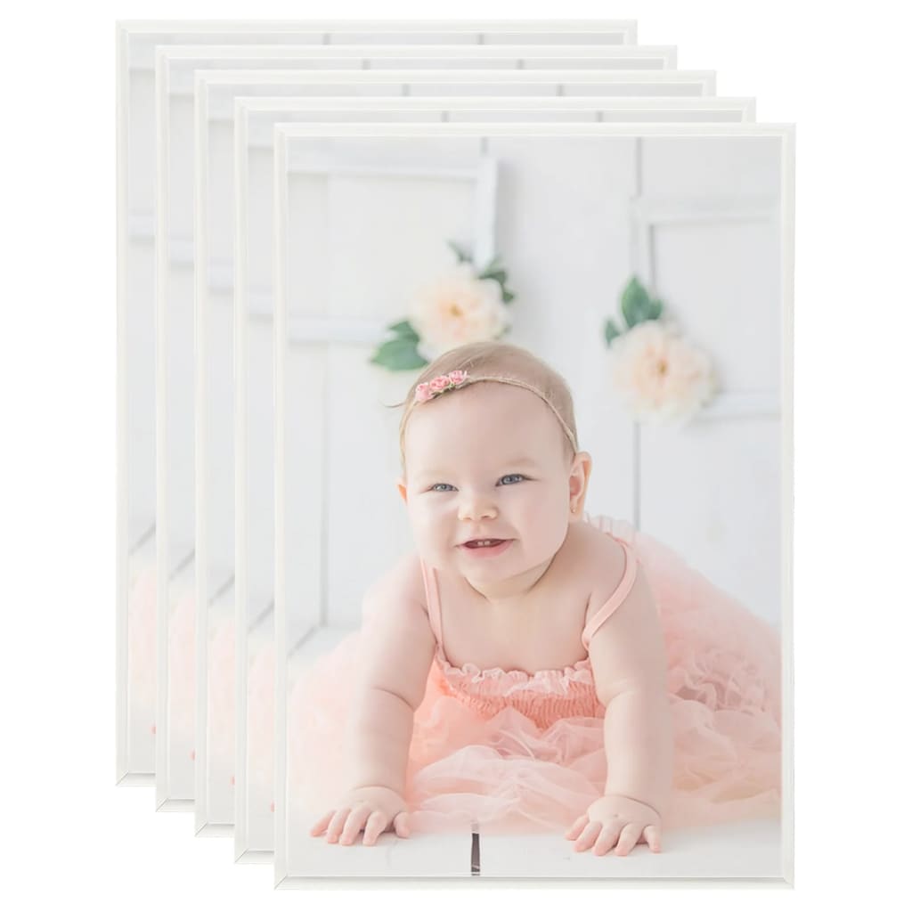 Vidaxl Photo Frames 5 PCS pour le tableau 21x29.7 cm MDF en argent coloré