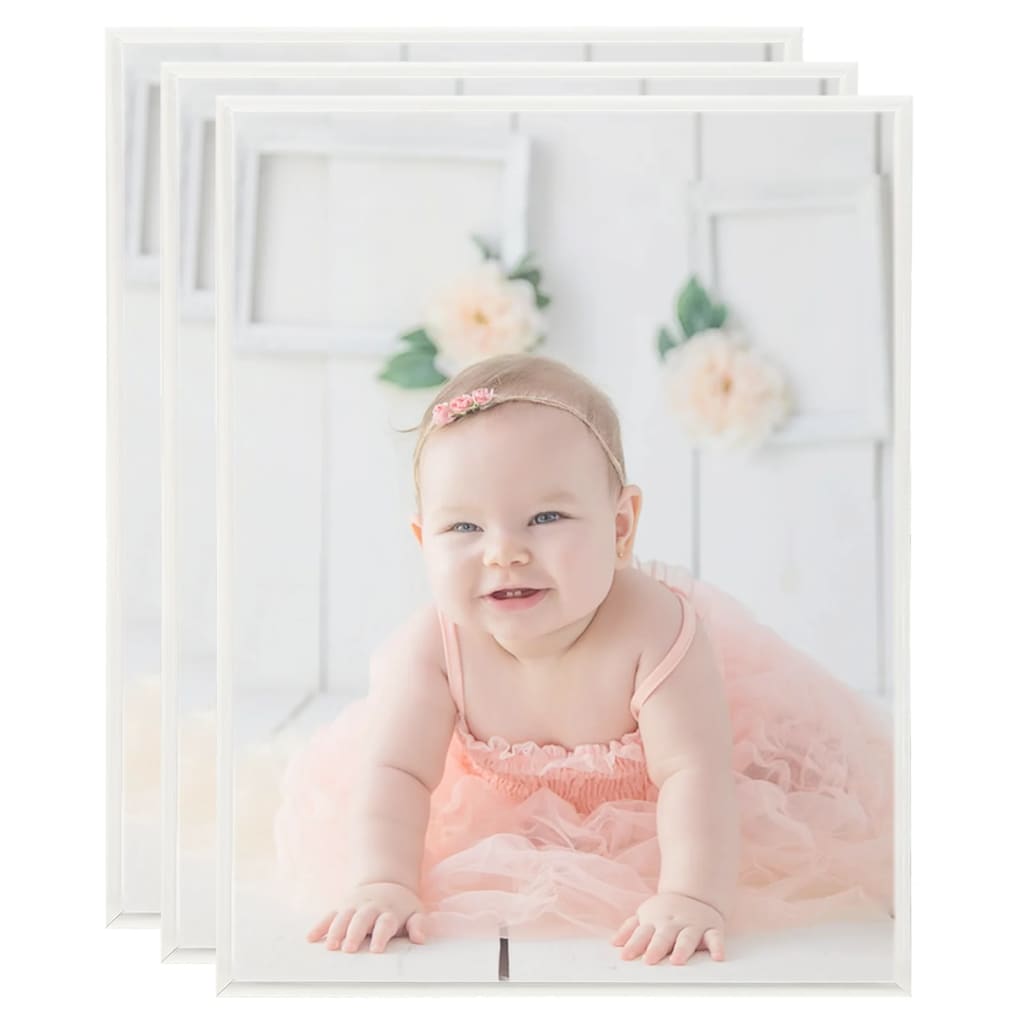 Vidaxl Photo Frames 3 PCS pour mur 40x50 cm MDF argent coloré