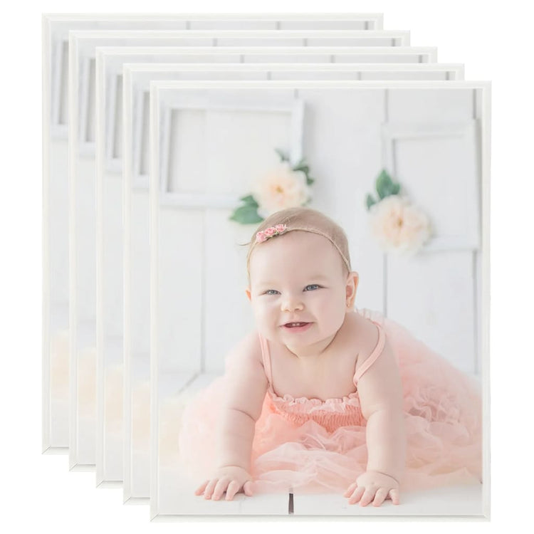 Vidaxl Photo Frames 5 PCS pour le mur ou le tableau 40x50 cm MDF en argent coloré