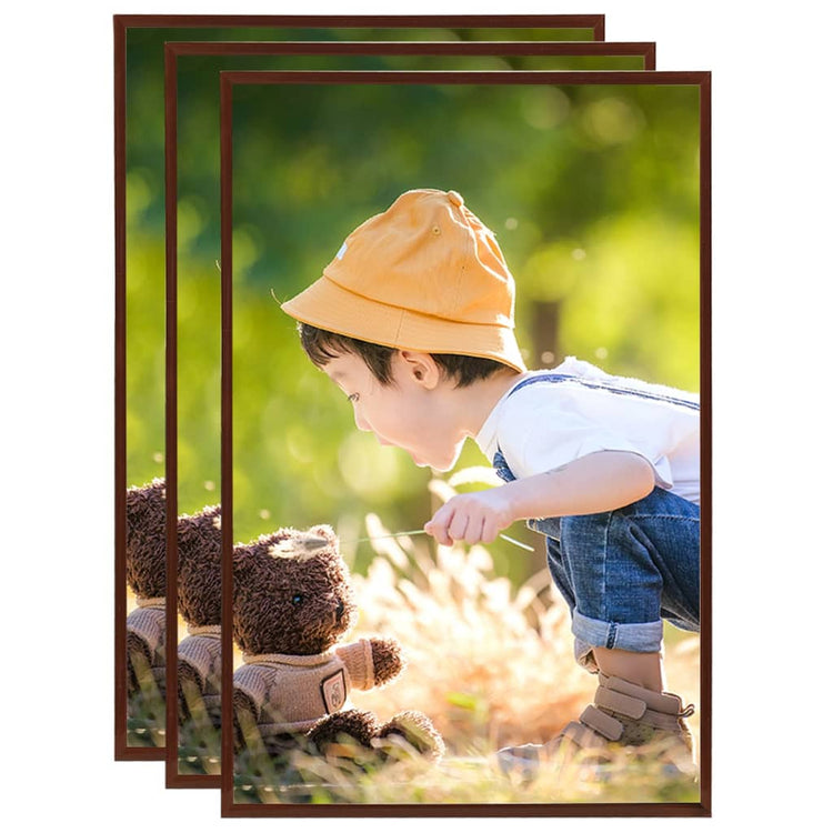 Vidaxl Photo Frames 3 PCS pour le mur ou le tableau 59.4x84 cm MDF Bronze coloré
