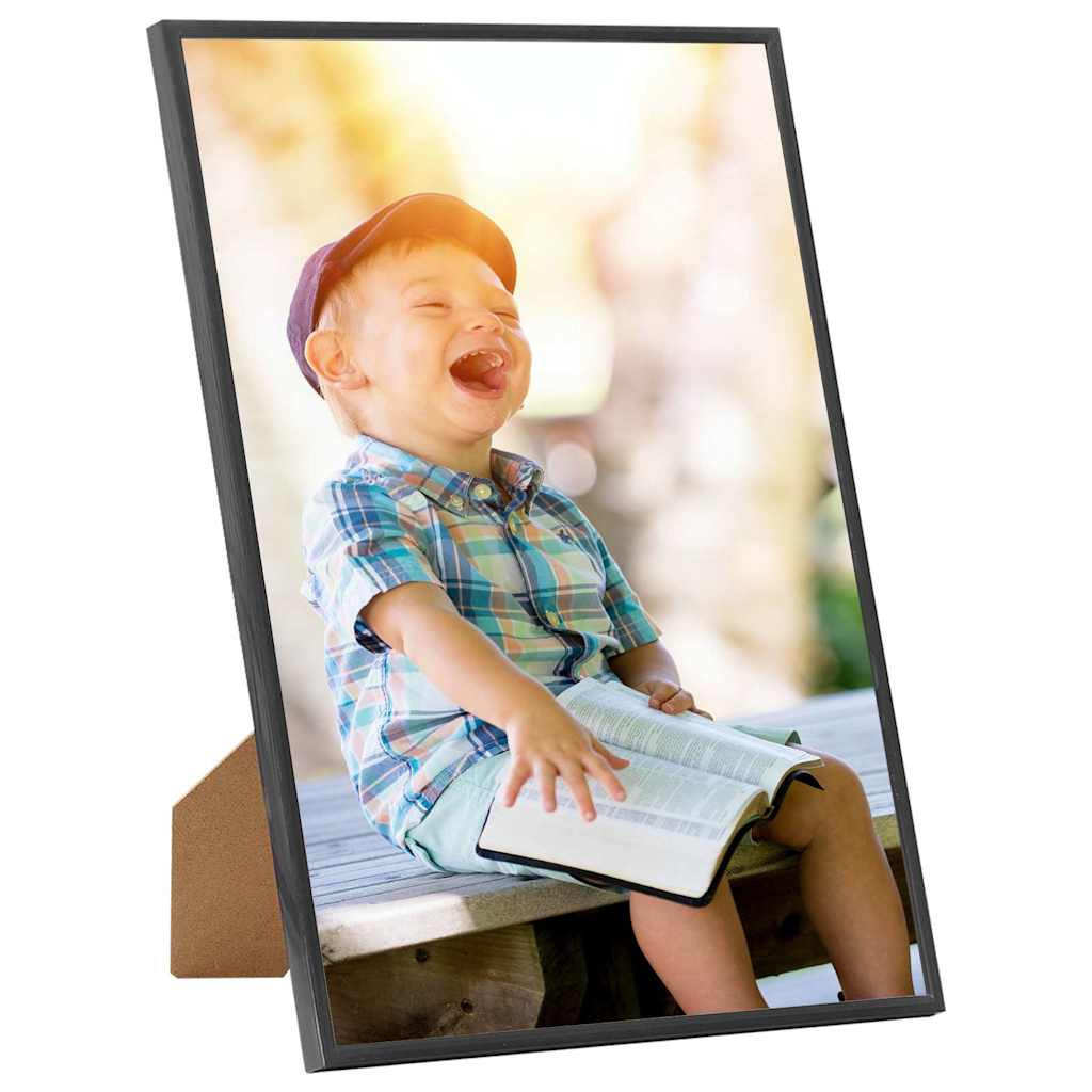 Vidaxxl cadres photo 3 pcs pour table 18x24 cm mdf noir