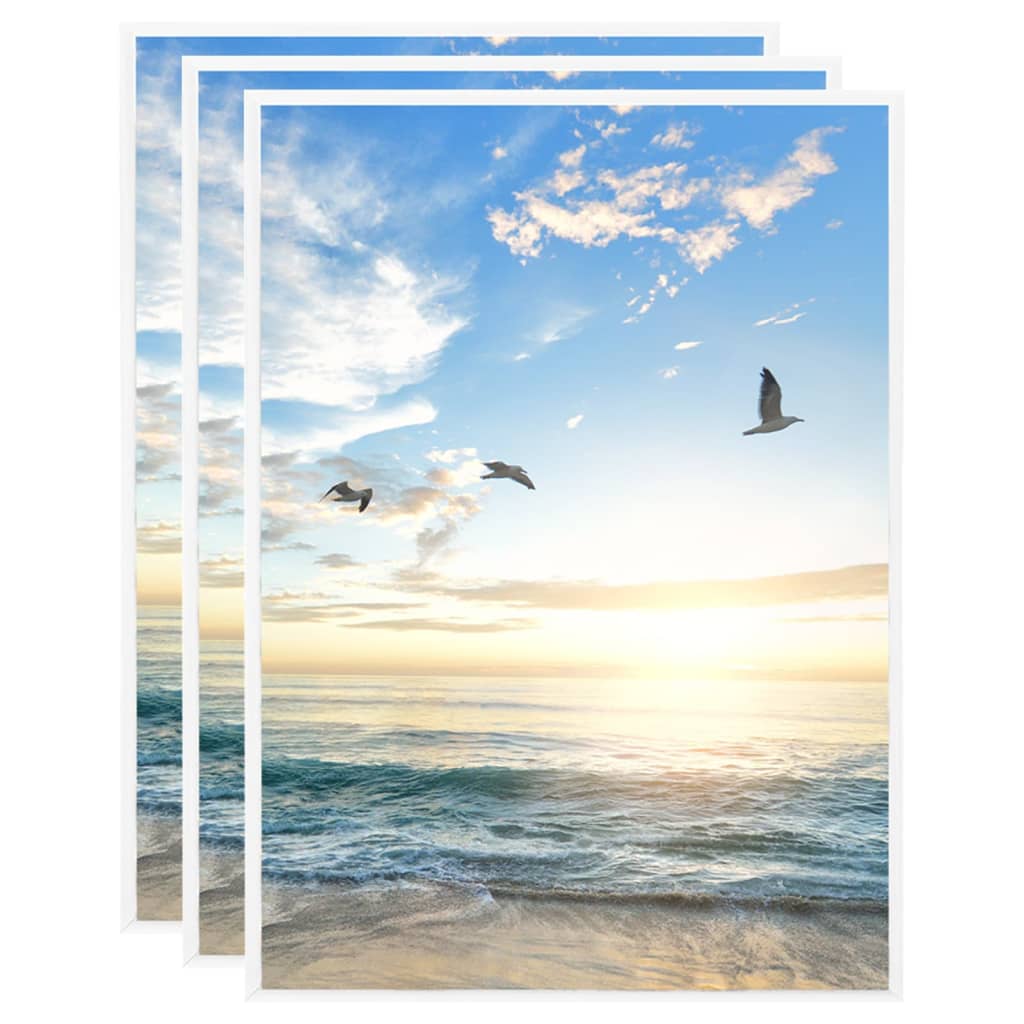 Vidaxl Photo Frames 3 PCS pour le tableau 15x21 cm MDF blanc