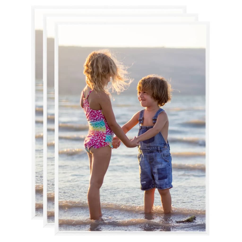 Vidaxl Photo Frames 3 PCS pour le tableau 18x24 cm MDF blanc