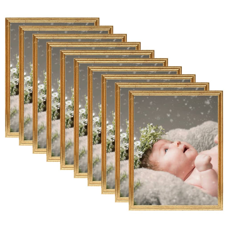 Vidaxl Photo Frames 10 PCS pour le tableau 13x18 cm MDF Gold coloré
