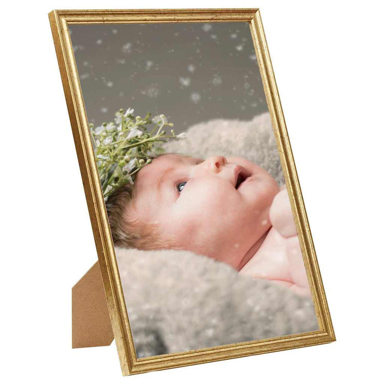 Vidaxl cadres photo 5 pcs pour table 15x21 cm mdf couleur or